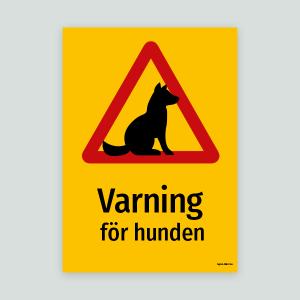 Varning för hunden - skylt