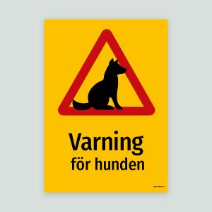 Varning för hunden - Varningsdekal