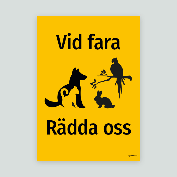 Vid fara rädda oss - Djurdekal