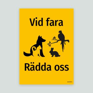 Vid fara rädda oss - Djurdekal