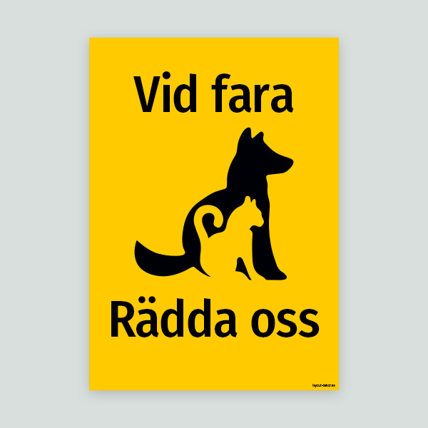 Vid fara rädda oss - Djurskylt