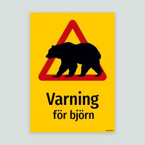Varning för björn - Varningsskylt
