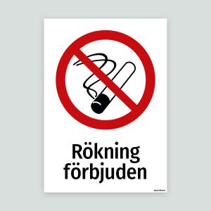 Rökning förbjuden - Förbudsskylt
