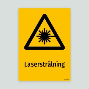 Laserstrålning - Varningsskylt
