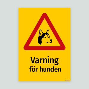 Varning för hund - Varningsskylt (hund triangel)