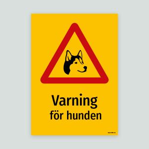 Varning för hunden - Varningsdekal