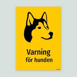 Varning för hund - Varningsskylt (hund stor)