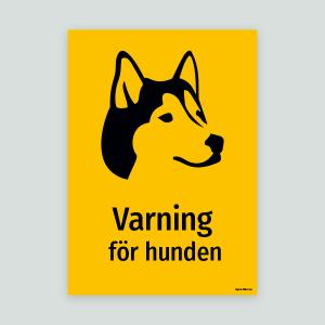 Varning för hunden - Varningsdekal