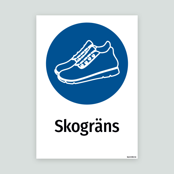 Skogräns - Påbudsdekal