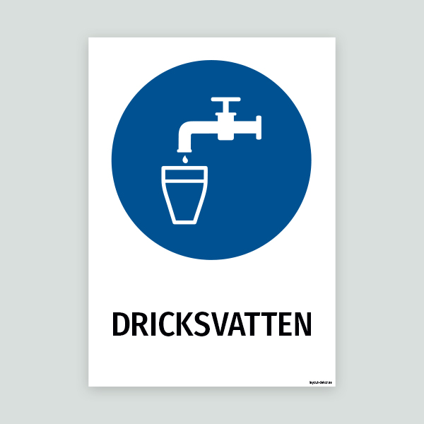 DRICKSVATTEN - skylt