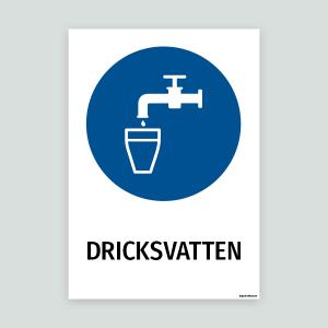 DRICKSVATTEN - skylt