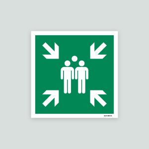 Återsamlingsplats - Första hjälpen skylt 210x210mm