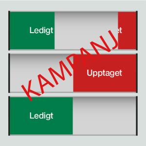 Ledigt/Upptaget - 207x62mm
