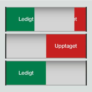 Ledigt/Upptaget - 207x62mm