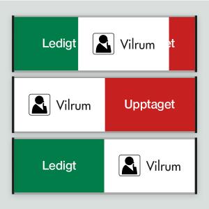 Ledigt/Upptaget, Vilrum - 207x62mm