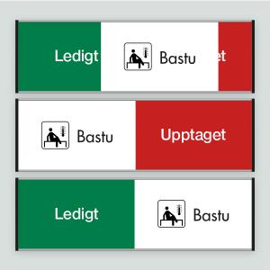 Ledigt/Upptaget, Bastu - 207x62mm