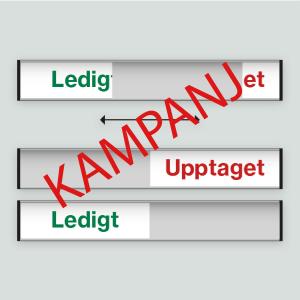 Ledigt/Upptaget - 207x31mm vit botten