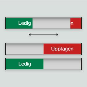 Ledig/Upptagen - 207x31mm