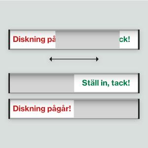 Diskning pågår!/Ställ in, tack! - 207x31mm