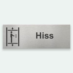 HISS 225x80mm - Symbolskylt