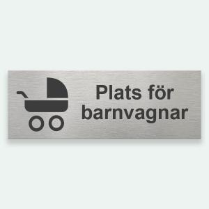 PLATS FÖR BARNVAGNAR 225x80mm - Symbolskylt