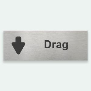 DRAG 225x80mm - Symbolskylt
