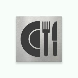 LUNCHRUM 80x80mm - Symbolskylt