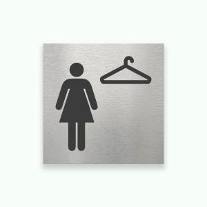 OMKLÄDNING DAM 80x80mm - Symbolskylt