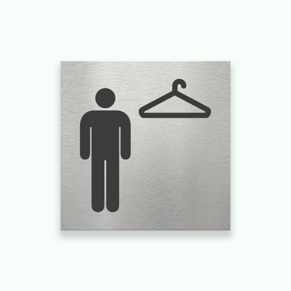 OMKLÄDNING HERR 80x80mm - Symbolskylt