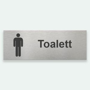 HERR toalett 225x80mm - Symbolskylt