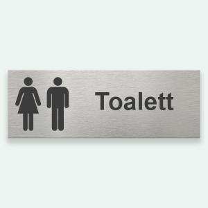 Dam & Herr toalett 225x80mm - Symbolskylt