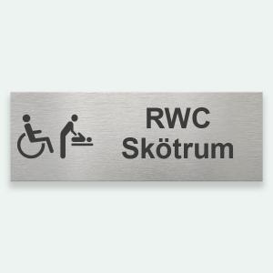 RWC SKÖTRUM 225x80mm - Symbolskylt