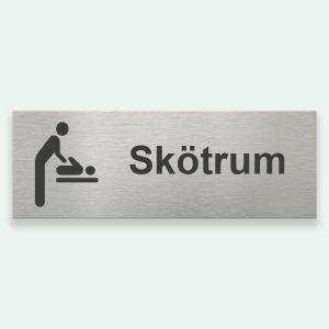 SKÖTRUM 225x80mm - Symbolskylt