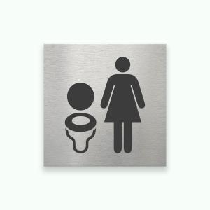 DAM TOA 80x80mm - Symbolskylt