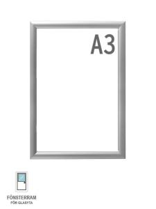 Snäppram, Window Frame A3, 25mm aluminiumprofil