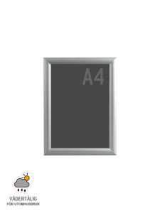 Snäppram, Weatherproof A4s, 25mm aluminiumprofil