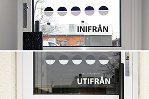 kontrastmarkering glas