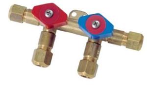 Avstängningsventil med 2 uttag 8 mm