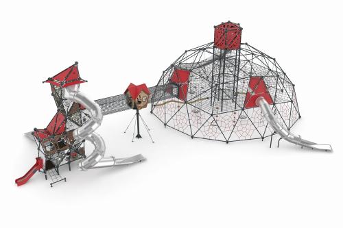 Häxans klätterkupol, med stålrusch