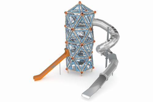 Helixtornet, med stålrutsch