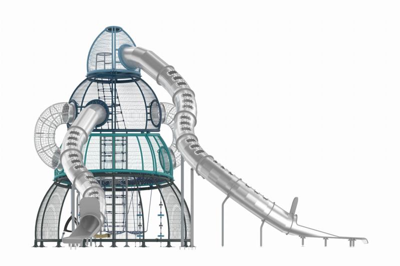 Snäckboet, med stålrutsch