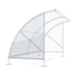 Sidovägg för Cykeltak Bamberg