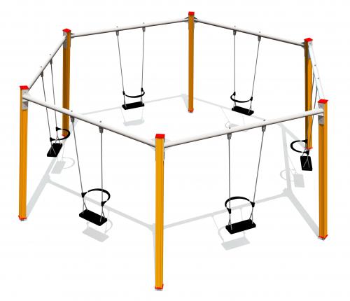 Cirkelgunga 6 platser med sitsar