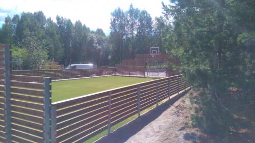 Woody Multiarena 13 x 6 med basket och fotboll