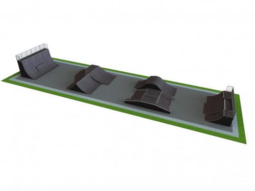 Base skatepark H4.0xW12.0xL45.0m