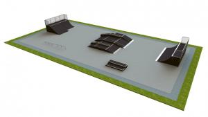 Base skatepark H1.5xW15.0xL30.0m