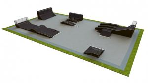 Base skatepark H3.0xW20.0xL35.0m