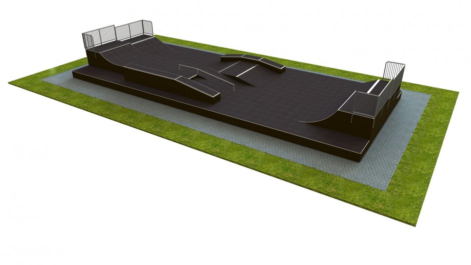 Base monolith skatepark H1.2xW9.0xL24.0m