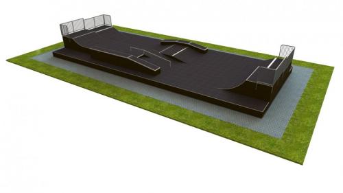Base monolith skatepark H1.2xW9.0xL24.0m
