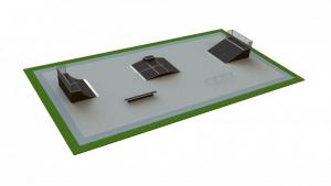 Base skatepark H1.5xW15.0xL30.0m